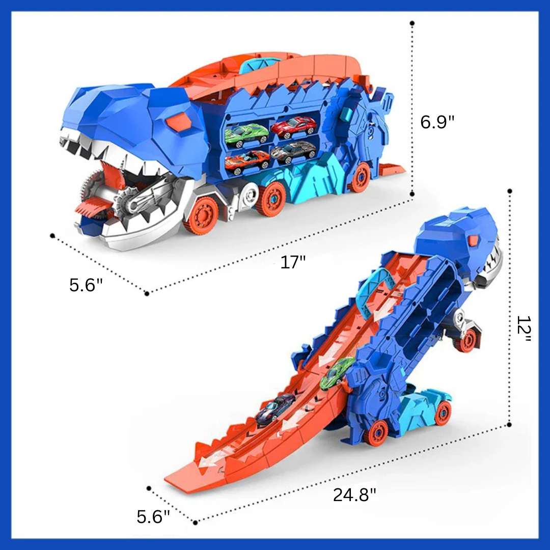 Dinosaur Car Play Truck – 2-in-1 Dino Transporter with Vehicles