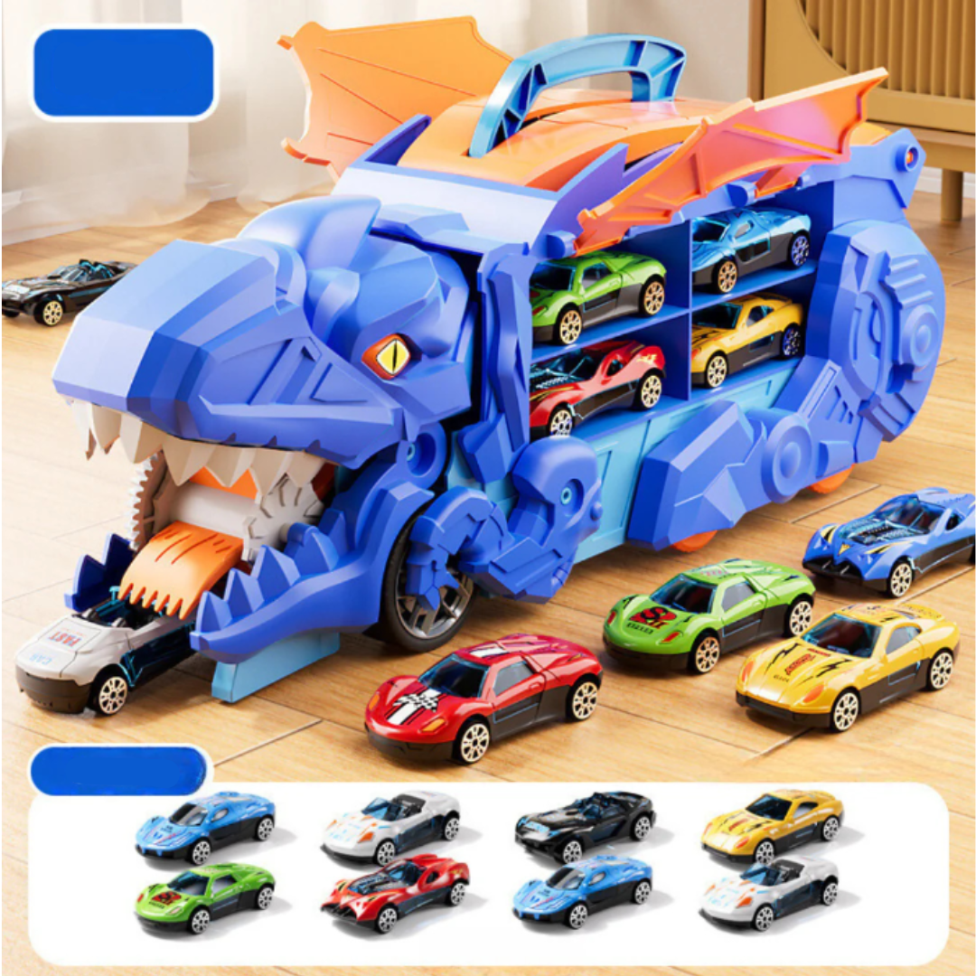 Dinosaur Car Play Truck – 2-in-1 Dino Transporter with Vehicles