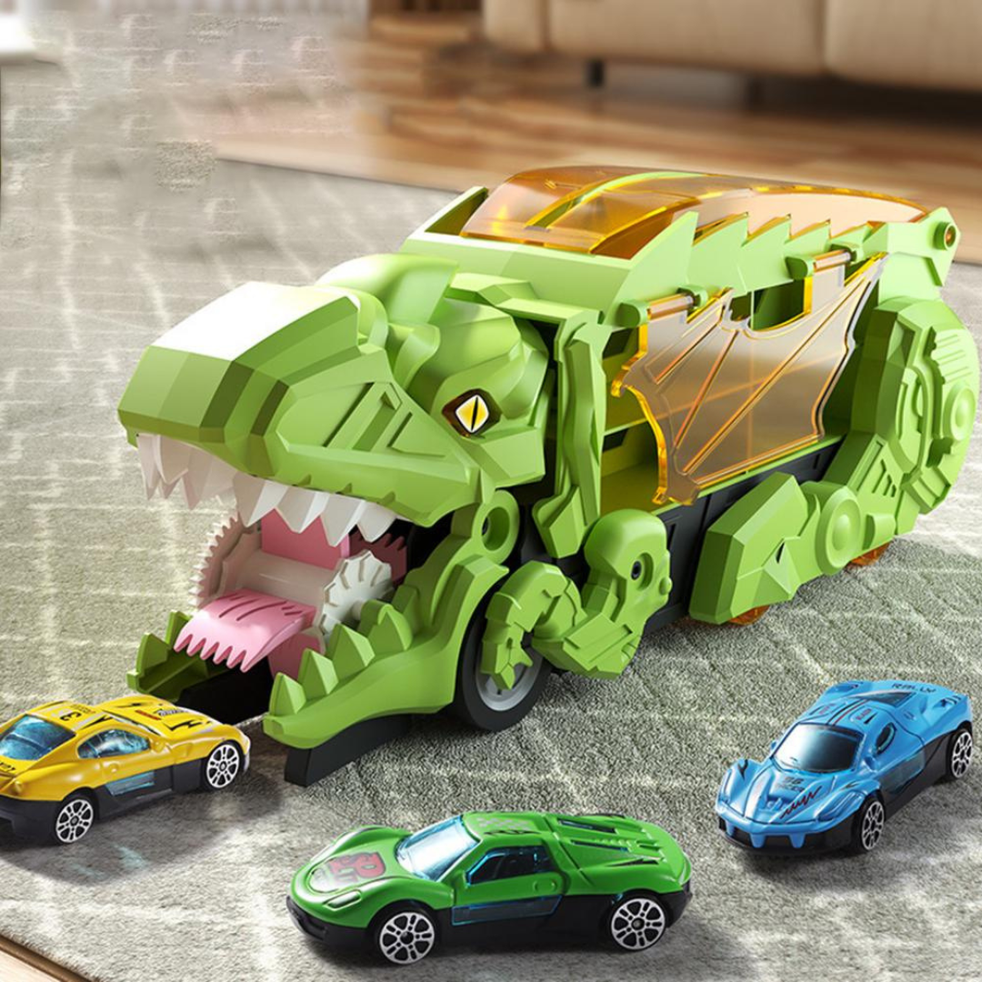 Dinosaur Car Play Truck – 2-in-1 Dino Transporter with Vehicles