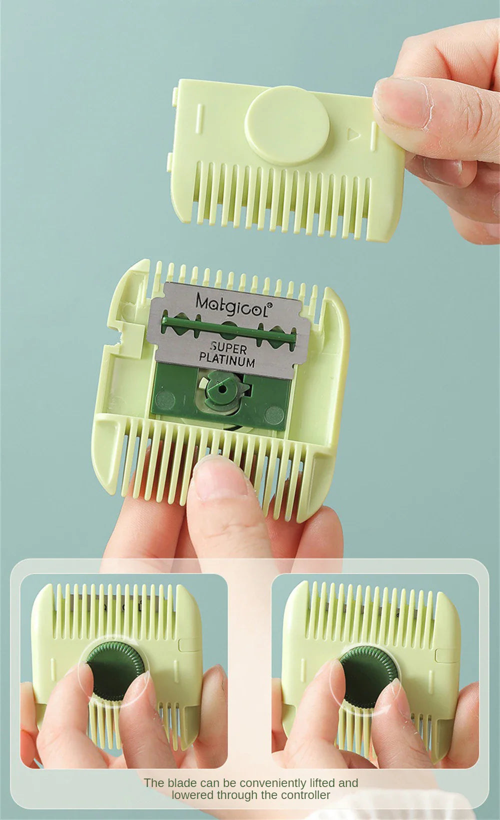 2 In 1 Baby Haircut Comb & Bangs Trimmer