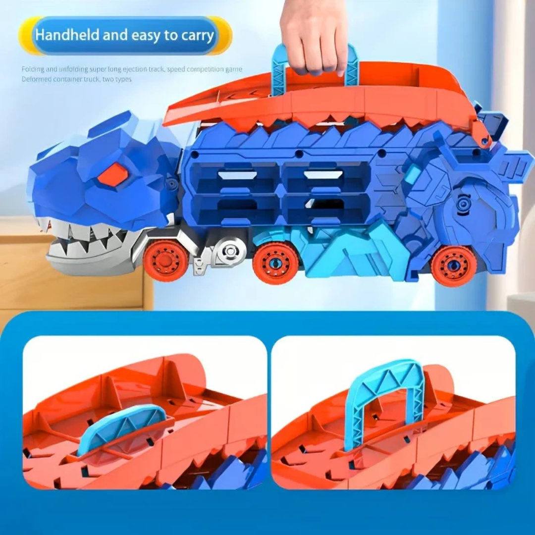 Dinosaur Car Play Truck – 2-in-1 Dino Transporter with Vehicles